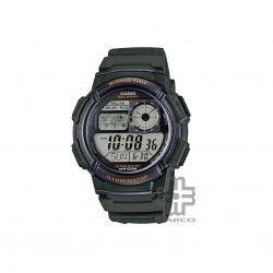 Casio General AE-1000W-3AV Green Resin Band Men Watch