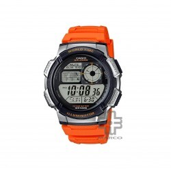 Casio General AE-1000W-4BV Orange Resin Band Men Sports Watch