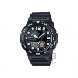 Casio General AEQ-100W-1AV Black Resin Band Men Youth Watch