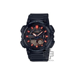 Casio General AEQ-110W-1A2V Black Resin Band Men Youth Watch