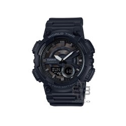 Casio General AEQ-110W-1BV Black Resin Band Men Youth Watch