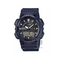 Casio General AEQ-110W-2AV Navy Blue Resin Band Men Watch