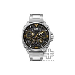 Caterpillar Tokyo AJ-141-11-127 Black Yellow Stainless Steel Analog Watch | 3 Hand Movement | 44MM | 2Y Warranty