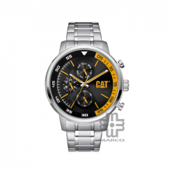 Caterpillar Sail AK-149-11-127 | Black & Yellow Stainless Steel | Analog Watch | Multi Movement | 46MM | 2Y Warranty