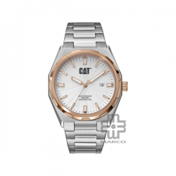 Caterpillar California AL-191-11-229 | Silver & Rose Gold | Stainless Steel | Analog Watch | 43MM | 2Y Warranty