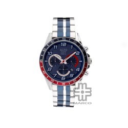 ALTO AL-2007171SBLG Silver + Blue Stainless Steel Band Men Watch