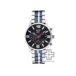 ALTO AL-2007176SBLG Silver + Blue Stainless Steel Band Men Watch