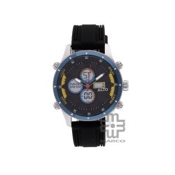 ALTO AL-2007180SS Black Silicon Band Men Watch