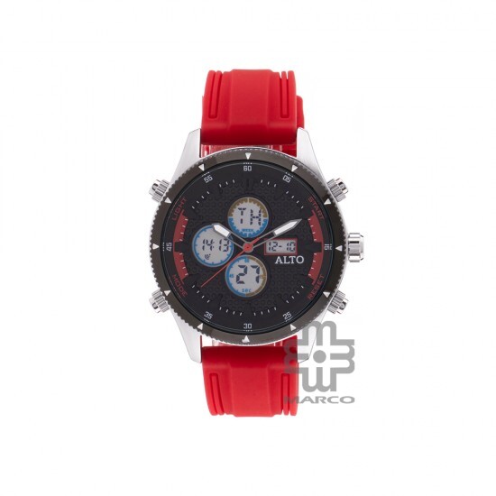 ALTO AL-2007181SS Red Silicon Band Men Watch