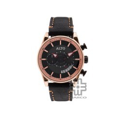 ALTO AL-2008186M-5A1 Black Pu Strap Band Men Watch