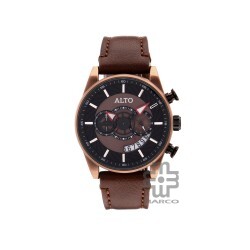 ALTO AL-2008186M-5A5 Brown Pu Strap Band Men Watch