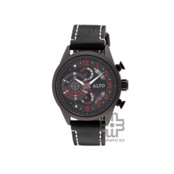 ALTO AL-2008188M-1B4 Black Pu Strap Band Men Watch