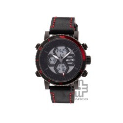 ALTO AL-2008189M-1B4 Black Pu Strap Band Men Watch