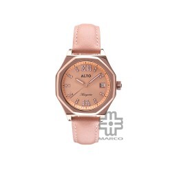 ALTO AL-2111190F-5A5 Light Pink Leather Band Women Watch