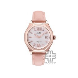 ALTO AL-2111190F-7A5 Light Pink Leather Band Women Watch