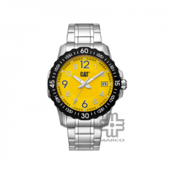 Caterpillar DOWNFORCE AP-141-11-717 | Black & Yellow Stainless Steel | Analog Watch | 10 ATM | 44MM | 2Y Warranty