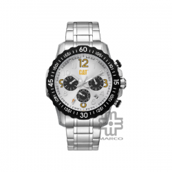 Caterpillar DOWNFORCE MULTI AP-149-11-211 | Black White Stainless Steel | Analog Watch | 10 ATM | 44MM | 2Y Warranty