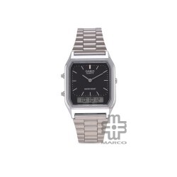 Casio Vintage AQ-230A-1 Silver Stainless Steel Band Men Watch / Women Watch