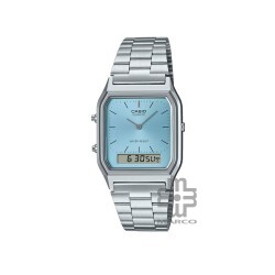 Casio Vintage AQ-230A-2A1 Silver Stainless Steel Men Watch / Women Watch