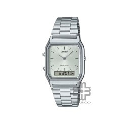 Casio Vintage AQ-230A-7A Silver Stainless Steel Men Watch / Women Watch