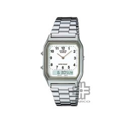 Casio Vintage AQ-230A-7B Silver Stainless Steel Men Watch / Women Watch