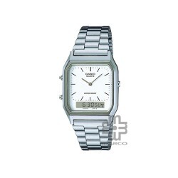 Casio Vintage AQ-230A-7 Silver Stainless Steel Men Watch / Women Watch