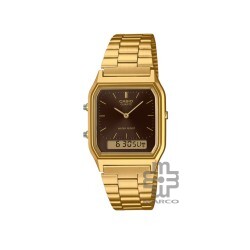 Casio Vintage AQ-230GA-5AMQY Gold Stainless Steel Band Men Watch / Women Watch