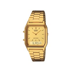 Casio Vintage AQ-230GA-9D Gold Stainless Steel Band Men Watch / Women Watch