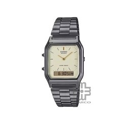 Casio Vintage AQ-230GG-9A Dark Grey Stainless Steel Men Watch / Women Watch