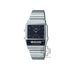 Casio Vintage AQ-800E-1A Silver Stainless Steel Band Women Watch