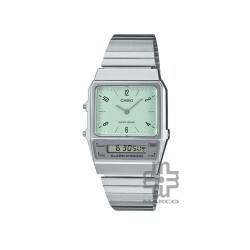 Casio Vintage AQ-800E-3A Silver Stainless Steel Band Men Watch / Women Watch / Unisex Watch