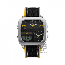 Caterpillar Retro D Multi | AS-149-21-137 | Black Yellow Nylon Strap | Ana-Digit Watch | 100M WR| 2Y Warranty