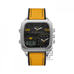 Caterpillar Retro D Multi | AS-149-27-137 | Yellow Black Nylon Strap | Ana-Digit Watch | 100M WR| 2Y Warranty