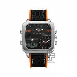 Caterpillar Retro D Multi | AS-149-28-137 | Black Orange Nylon Strap | Ana-Digit Watch | 100M WR| 2Y Warranty