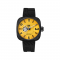 Caterpillar Auto Square | AT-168-21-731 | Black Yellow Silicone Strap | Automatic Watch | 100M WR| 2Y Warranty