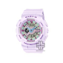 Casio Baby-G Metallic Dial Series BA-110XPM-6A Light Purple Resin Band Women Sports Watch