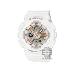 Casio Baby-G BA-110XRG-7A White Resin Band Women Sports Watch