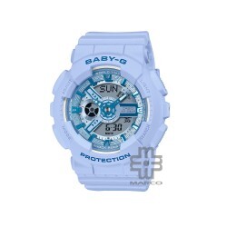 Casio Baby-G BA-110YK-2A Blue Resin Band Women Sports Watch