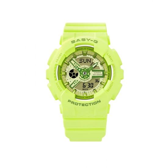 Casio Baby-G BA-110YK-3A Light Green Resin Band Women Sports Watch