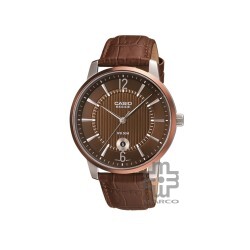 Casio General BEM118L-5AV Brown Leather Band Men Watch