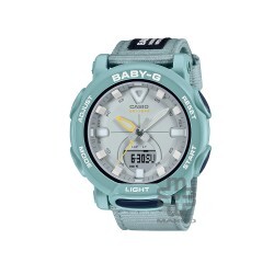 Casio Baby-G BGA-310C-3A Light Blue Cloth Band Women Sports Watch