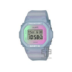 Casio Baby-G x X-girl BGD-565XG-2 Light Blue Translucent Resin Band Women Sports Watch