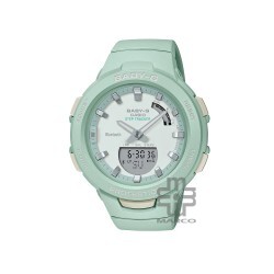 Casio Baby-G BSA-B100CS-3A Green Resin Band Women Sports Watch