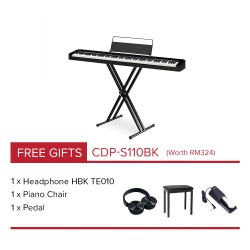 CASIO Digital Piano CDP-S110BK Black (Portable Package)