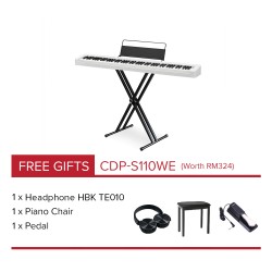 CASIO Digital Piano CDP-S110WE White (Portable Package)