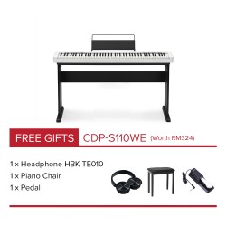 CASIO Digital Piano CDP-S110WE White (Full Package)