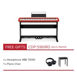 CASIO Digital Piano CDP-S160RD Red (Education Package)