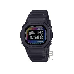 Casio G-Shock Rainbow Brick Wall Series DW-5600RW-1 Black Bio-Based Resin Band Men Sports Watch