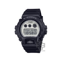 Casio G-Shock Black and Brilliant White Series DW-6900WD-1 Black Resin Band Men Sports Watch