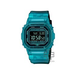 Casio G-Shock DW-B5600G-2 Turquoise Blue Translucent Resin Band Men Sports Watch